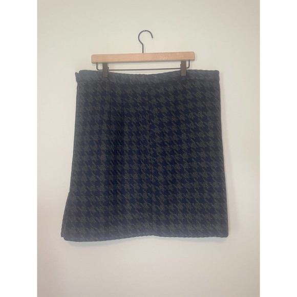 Tommy Hilfiger Navy Blue/Gray Houndstooth Wool Blend Skirt SZ 16 NWT - Picture 4 of 7